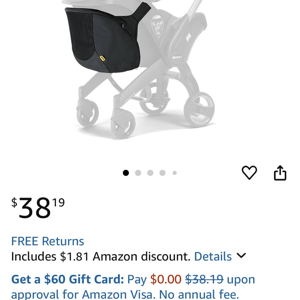 Black Stroller Organizer